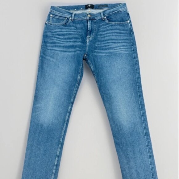 7 For All Mankind Slimmy Mens Jeans 38 X 32 Market Retail For $198 - Picture 1 of 13